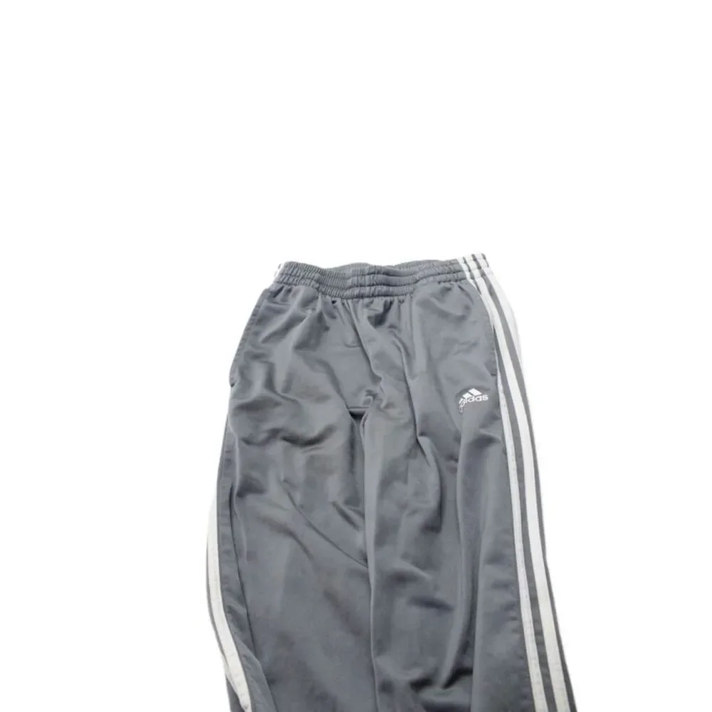 Adidas Boys Drawstring Casual Ankle Track Pants Gray Size XL